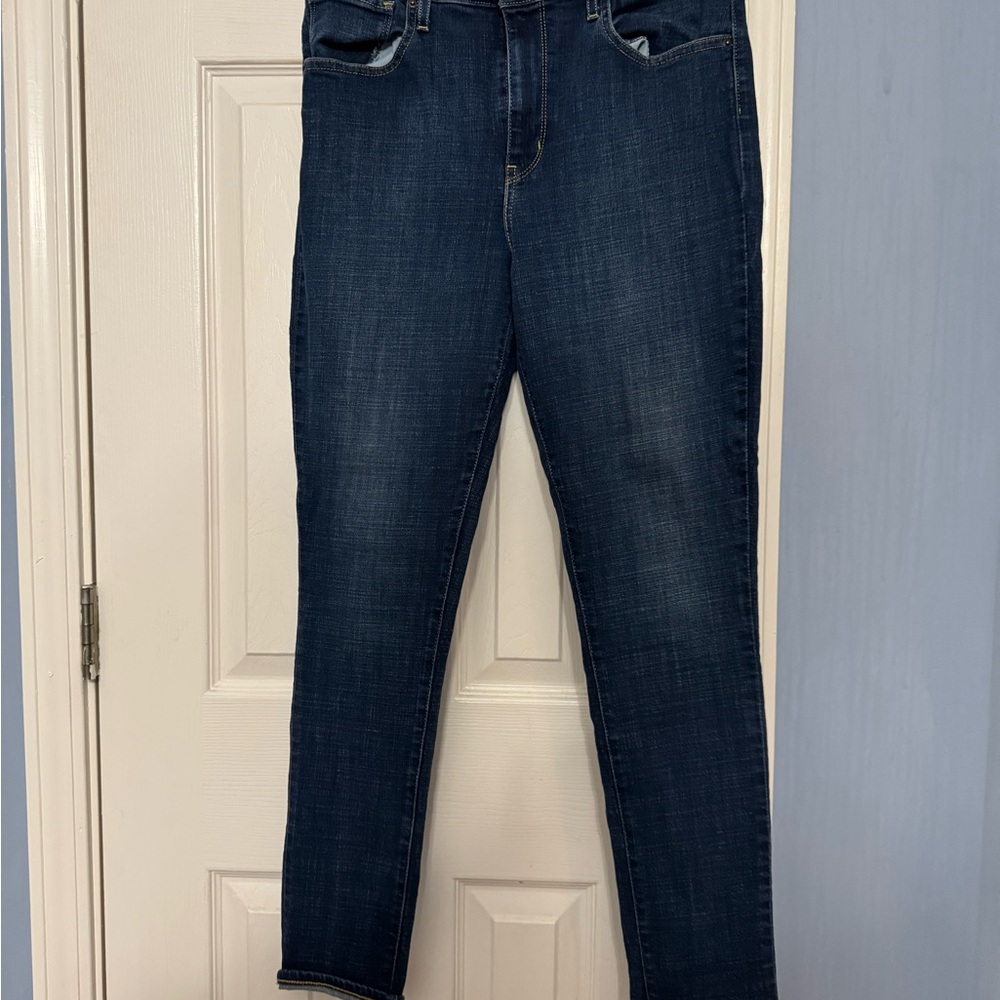 Levi's Dark Blue Women's Skinny Jeans, high rise